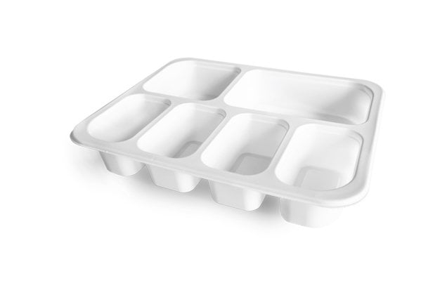 TS-227 PP PORSELEN BEYAZ 6 BÖLMELİ KAHVALTI KABI