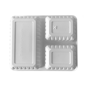 TS-235 3 BÖLMELİ PP YEMEK KABI PORSELEN BEYAZ