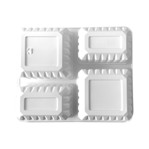 TS-235 4 BÖLMELİ PP YEMEK KABI PORSELEN BEYAZ