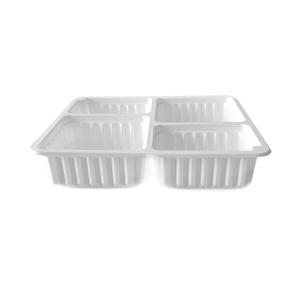 TS-235 4 BÖLMELİ PP YEMEK KABI PORSELEN BEYAZ