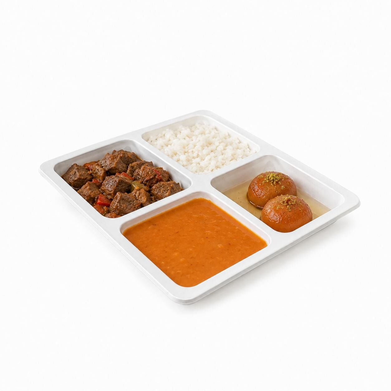 TS-325 4 BÖLMELİ PP TABLDOT YEMEK TEPSİSİ (KULLAN AT)
